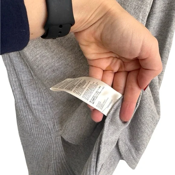 Anthropologie Saturday Sunday Gray Ribbed Turtle Cowl Neck Sweater Size XS - Picture 5 of 6